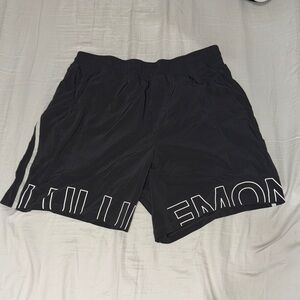 lululemon athletica Black Shorts with White Accents